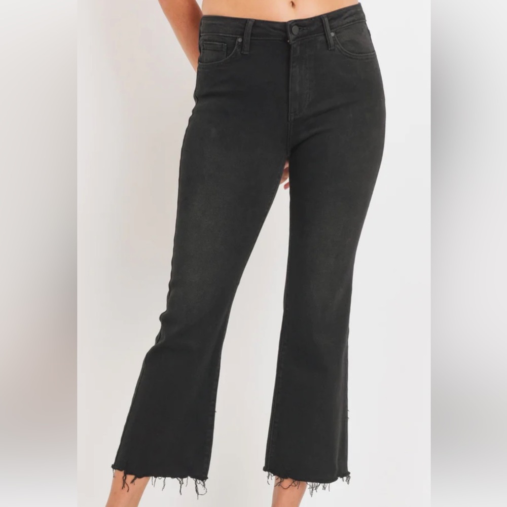 Just Black Denim - High Raise Crop Flare